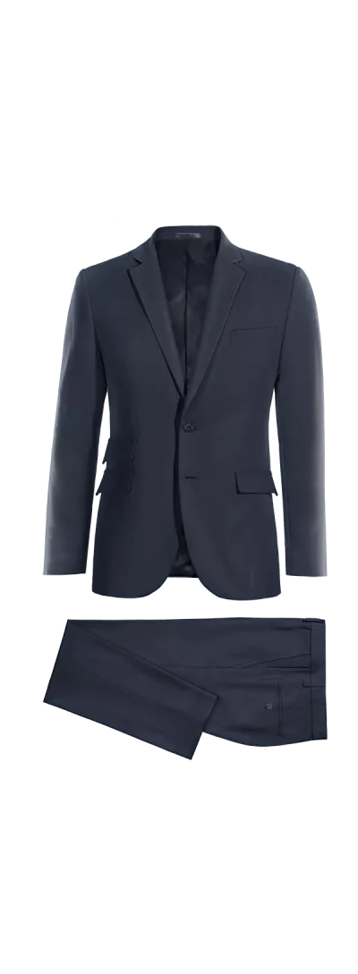 Blue wool Custom Suit - Suit